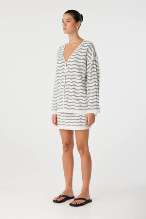 Onda Long Sleeve Cream Wave