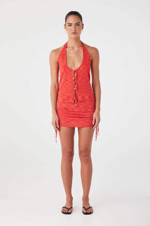 Emi Halter Top - Coral