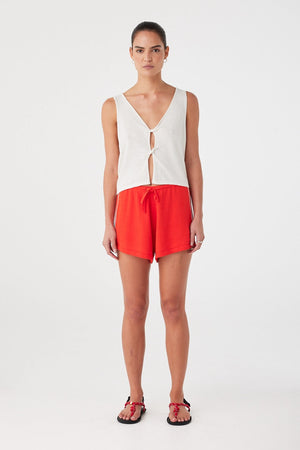 Pippa Drawstring Short - Hibiscus