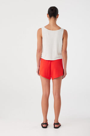 Pippa Drawstring Short - Hibiscus