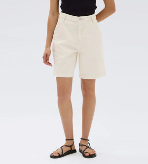 Longline Denim Short - Ecru