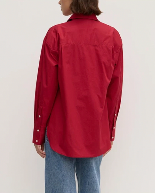 Poplin shirt cherry