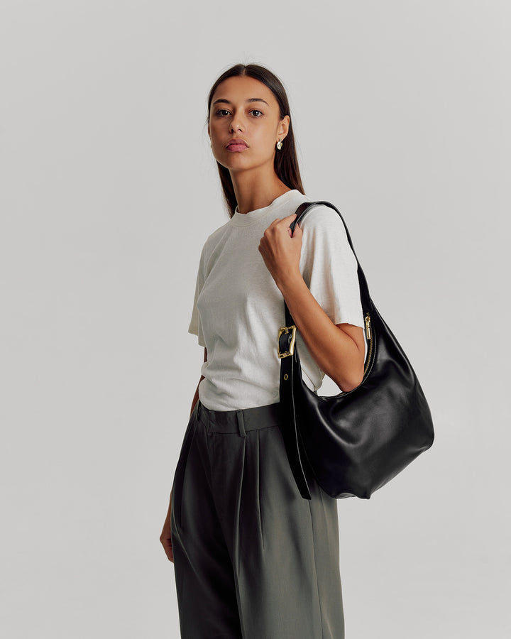 Everyday Large Croissant Buckle - Black