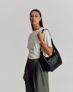 Everyday Large Croissant Buckle - Black