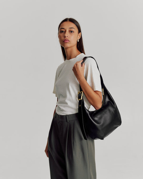 Everyday Large Croissant Buckle - Black