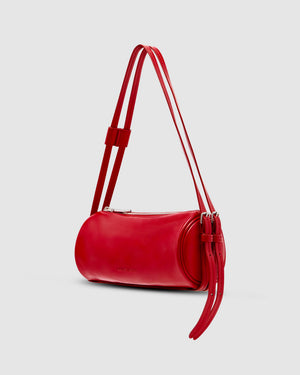 Brooke Mini Barrel Bag - Crimson