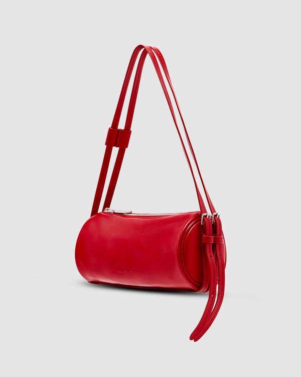 Brooke Mini Barrel Bag - Crimson