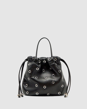 Halle Eyelet Bag - Black