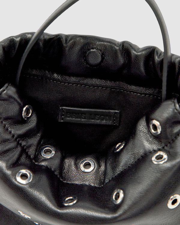 Halle Eyelet Bag - Black