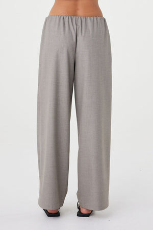 Annika Pant Taupe Blue Pinstripe