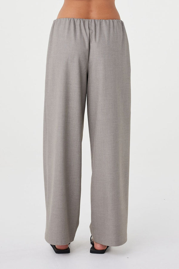 Annika Pant Taupe Blue Pinstripe
