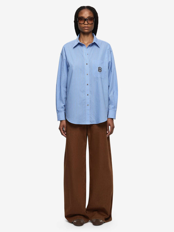 LINUS SHIRT - CHAMBRAY BLUE STRIPE