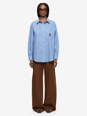 LINUS SHIRT - CHAMBRAY BLUE STRIPE