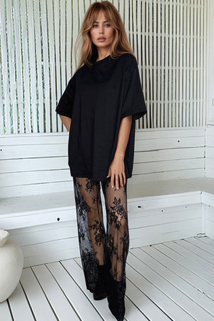 Lace Pants Tee Set