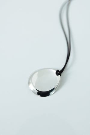 Concave Pendant Necklace - Silver