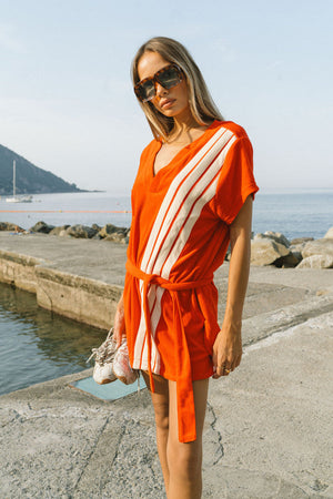 Tropiques Terry Dress - Apple Red