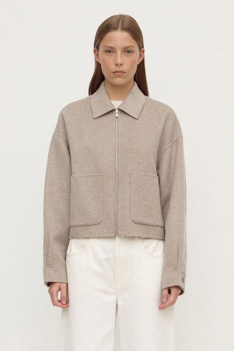 Dallas Wool Jacket - Pebble