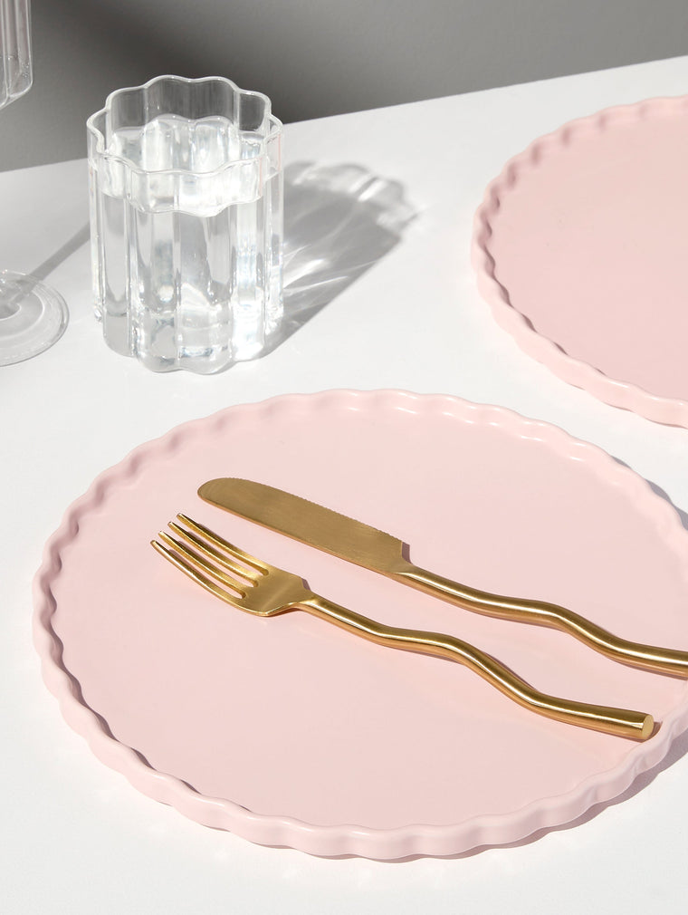 Two X Wave Dinner Plates