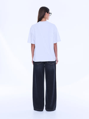 Sophia Relaxed Tee - White Marle