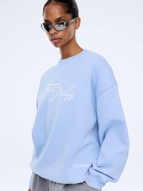 Mila Oversized Sweater - Soft Blue / Ena Pelly
