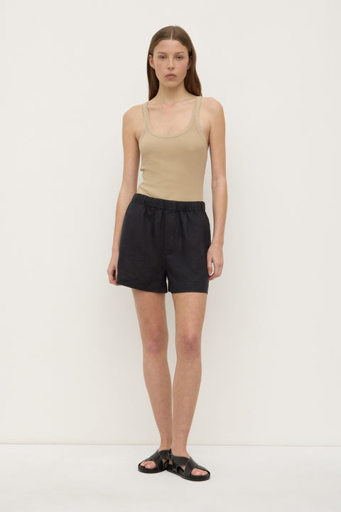 Everyday Linen Short - Black