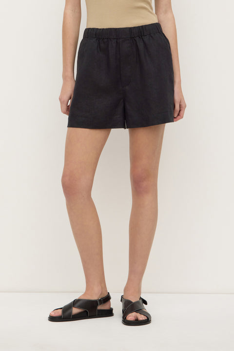 Everyday Linen Short - Black