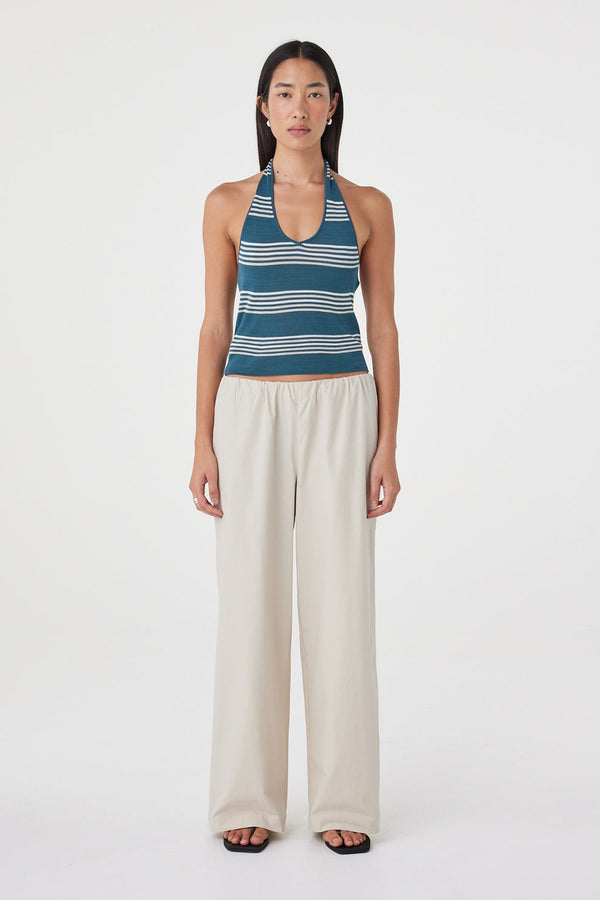 Nuri Top - Teal Stripe