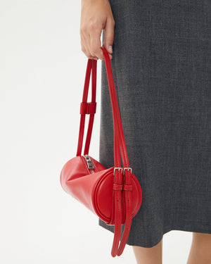 Brooke Mini Barrel Bag - Crimson