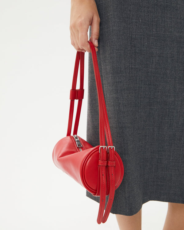Brooke Mini Barrel Bag - Crimson