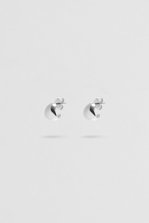 Fold Hoops - small - Silver