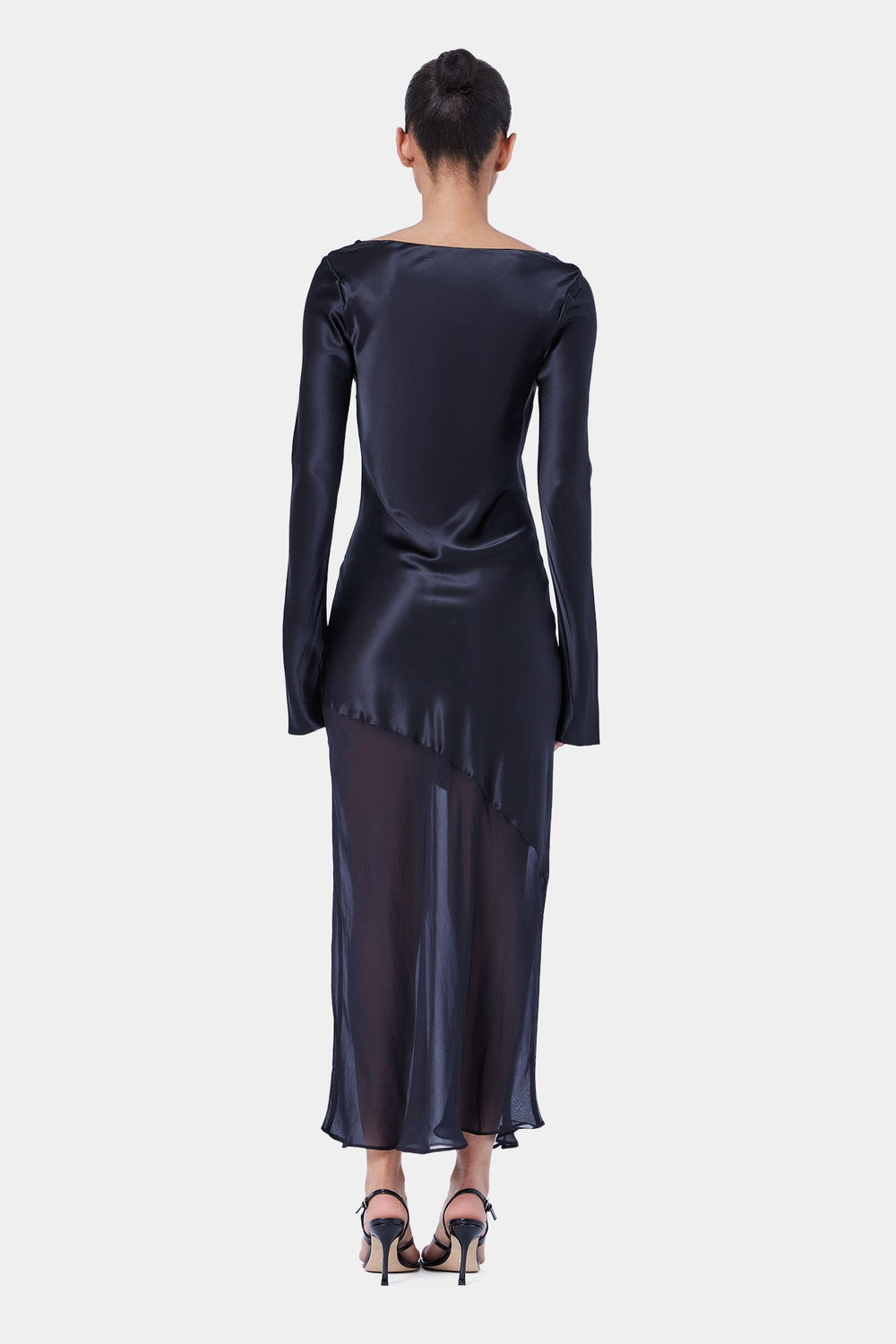 ASYM SPLICE LS DRESS