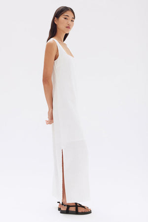 Georgina Linen Maxi Dress White