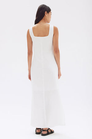 Georgina Linen Maxi Dress White