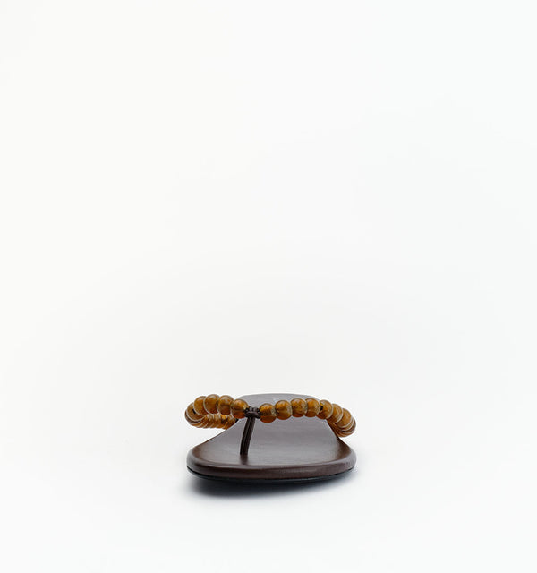 Gracie - Choc Leather
