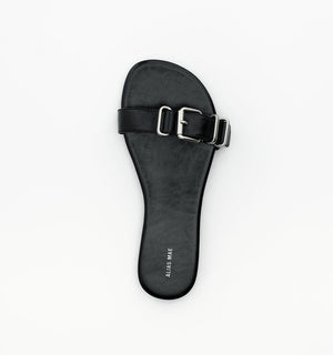 Gretta - Black Oily Crinkle Leather