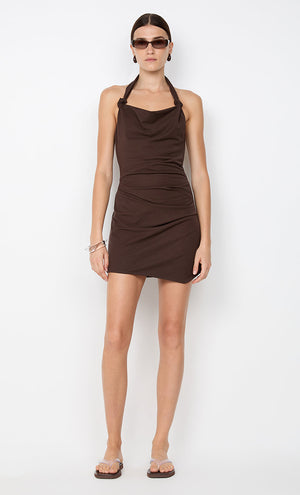 ANNETTA HALTER MINI DRESS