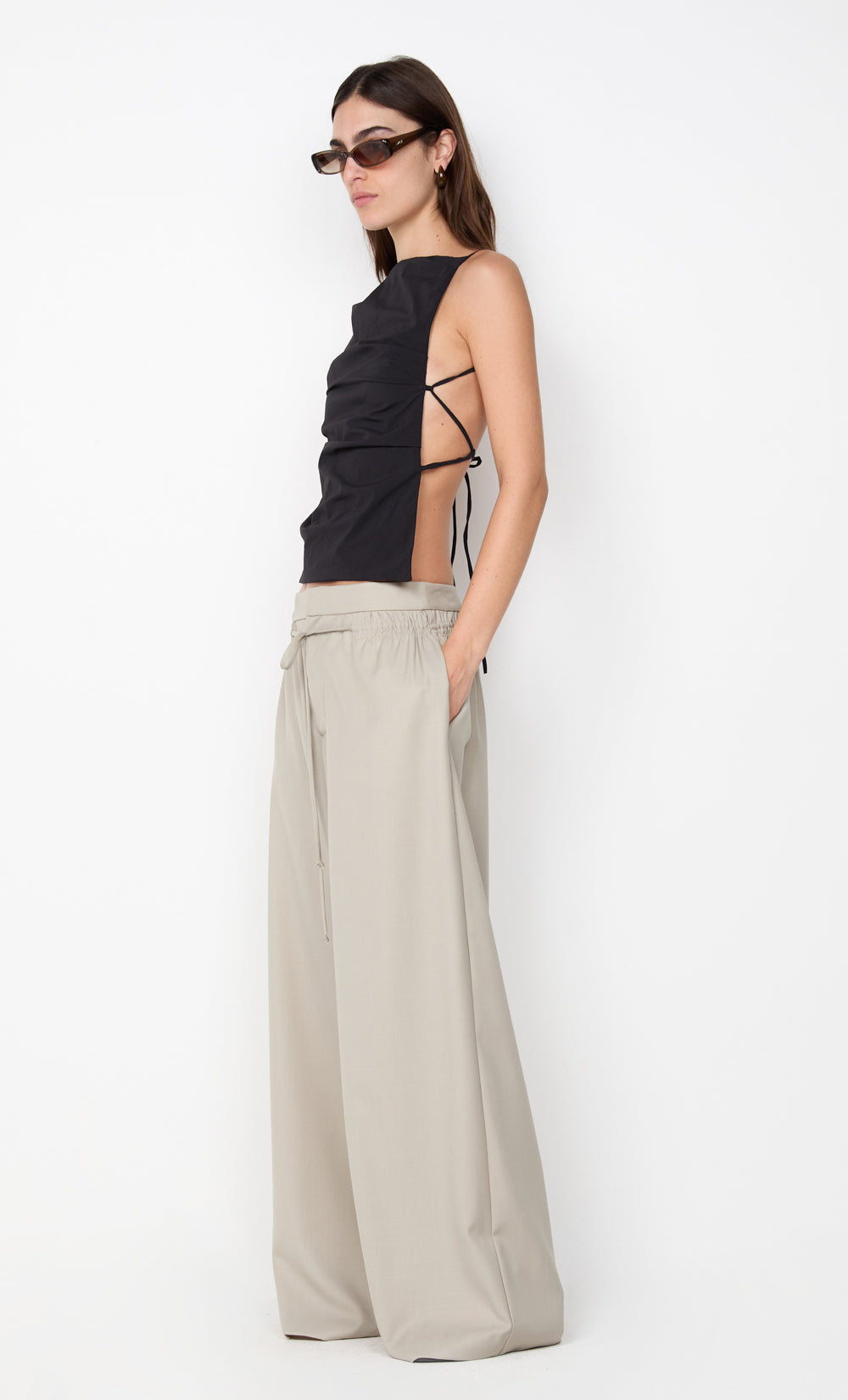 Allira Tie Top - Black