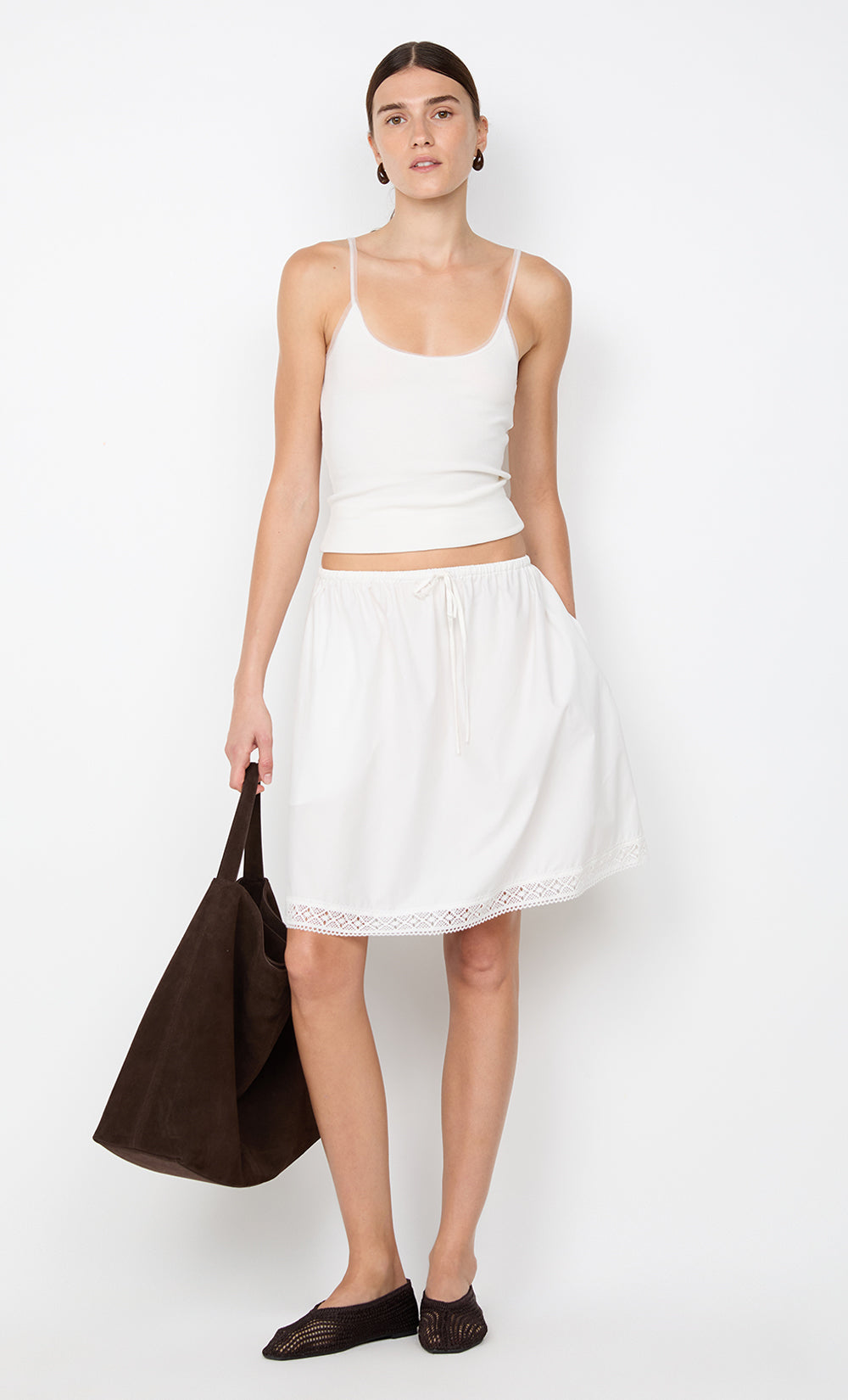 Arabelle Midi Skirt - White