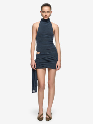 Drift Mini Dress - Denim Marle