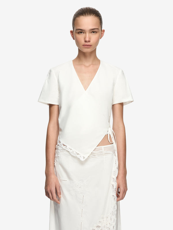 SKYE WRAP TOP - IVORY
