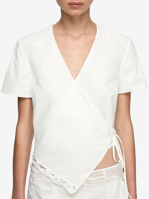 SKYE WRAP TOP - IVORY