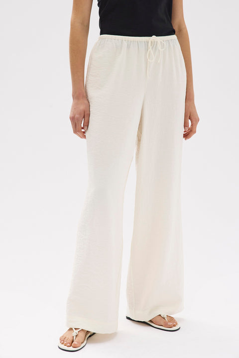Heather Silk Blend Pant Cream