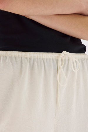 Heather Silk Blend Pant Cream