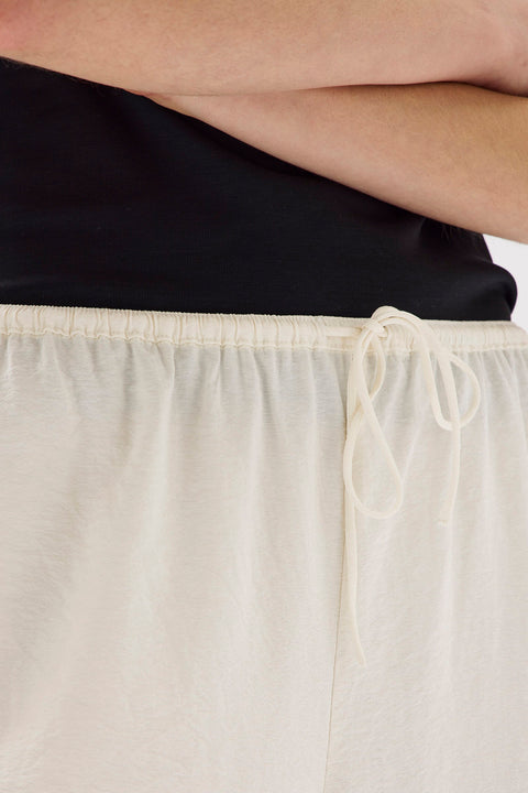 Heather Silk Blend Pant Cream