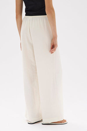Heather Silk Blend Pant Cream