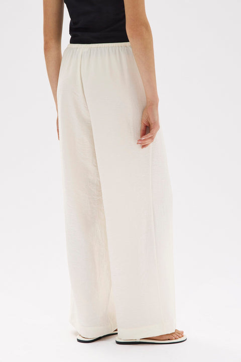 Heather Silk Blend Pant Cream