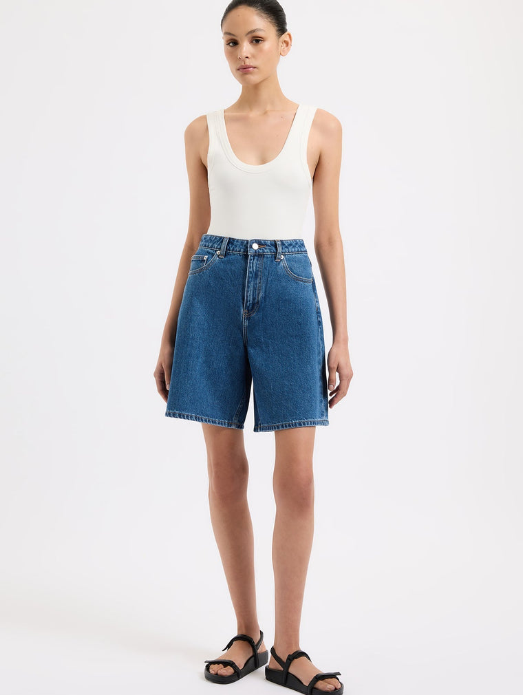 Organic Longline Denim Short