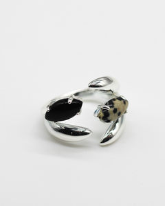 Cluster Gemstone Ring - Dalmatian Jasper