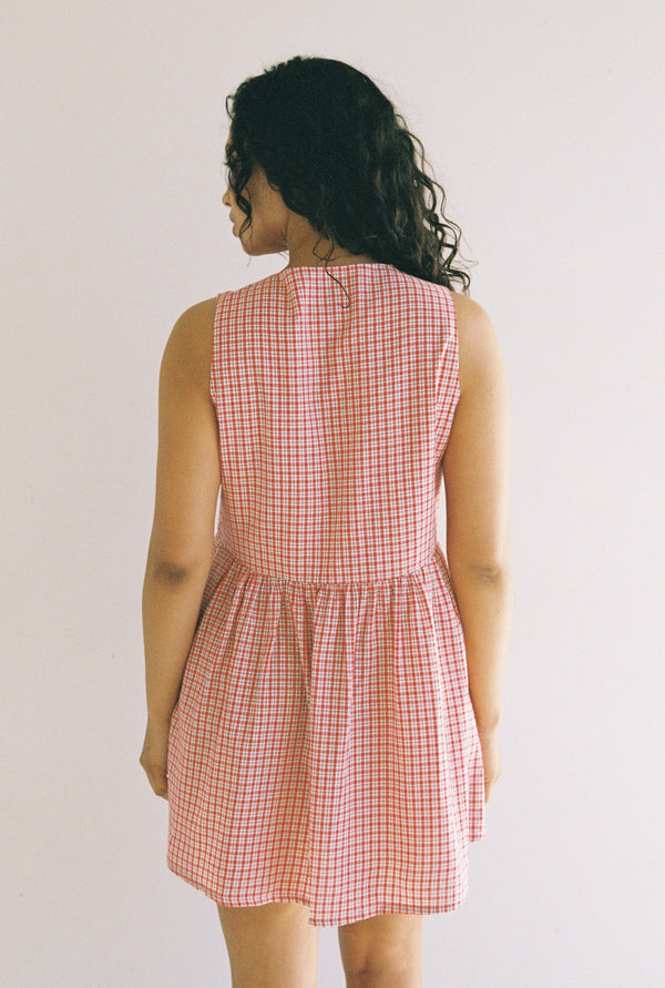 Hunter Mini Dress - Red Check