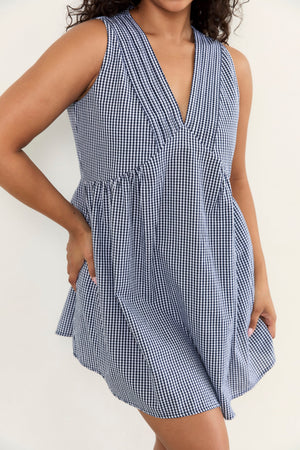 Hunter Mini Dress - Midnight Check